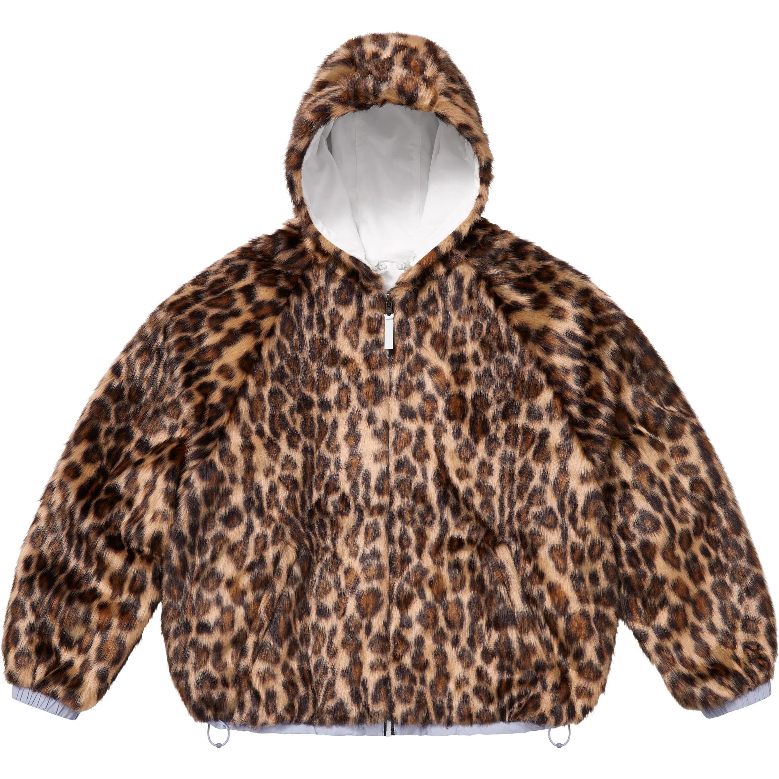 Faux Fur Reversible Hooded Track Jacket view 13